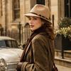 With Belt Buckle Panama Cap Vintage Cowboy Cap Fashion Rancher Hat  for Men Women