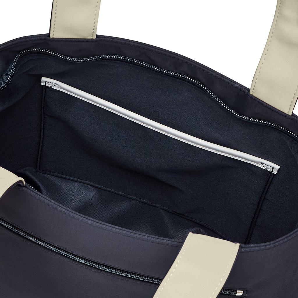 Сумка-тоут, совместимая с размером B5, темная 10911 [Kitamura] R-0687, женская, цвет синий/слоновая кость [темно-синий]