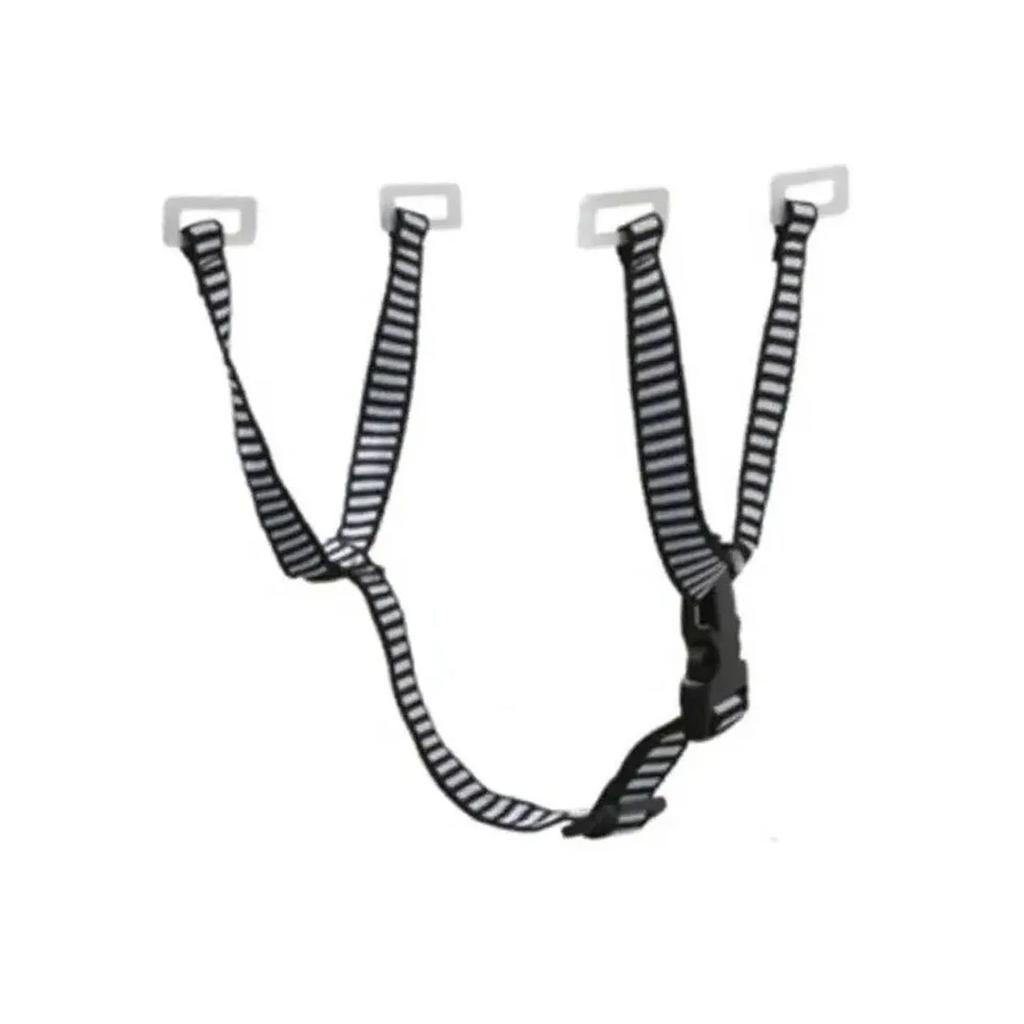 Hard Hat Chin Strap Y Shape 28cm Expandable Black White Color Blocking Universal with 4 Fixed Points for Safety Helmet