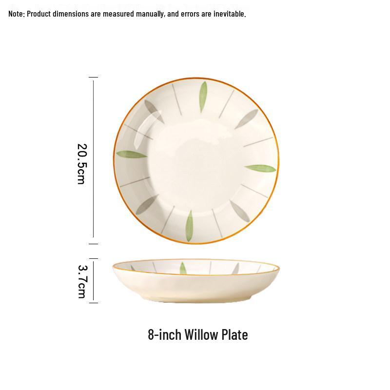 Керамический набор столовой посуды подглазурной росписи: 6 Тарелок и Мисок - Новый Стиль для Фруктов, Риса и Многого Другого