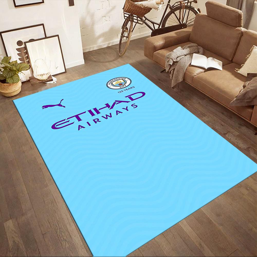 Manchester City Floor Mat Suitable For Living Rooms Playrooms Kitchen Foyer Antislip Carpet Anime Office Decor Wedding Party Gift