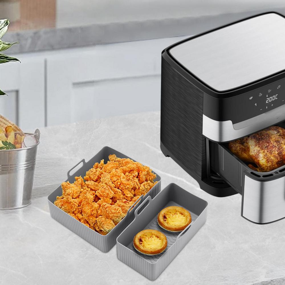 Силиконовый противень для аэрофритюрницы Корзина для выпечки Пицца Жареная курица Силиконовая корзина для аэрофритюрницы Многоразовые подставки для сковороды аэрофритюрницы Аксессуары