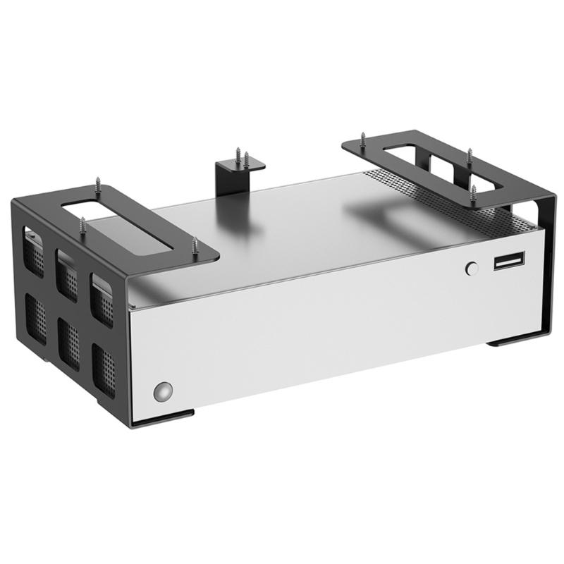 Wall Or Under Shelf Holder Mounting Bracket for Game Console, Home Office Dorm Use, Small Electronics And Media Devices