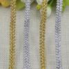 500cm/196.85in Long Gold Silver Silk Lace Weaving Edge Perfect for Festive Decorations Handmade Craft Sewing DIY Ribbons Ties 1cm/0.39in Width