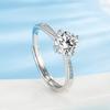 Moissanite Open Ring Female Simple and Light Luxury Four Claw Love 1 Karat Artificial Diamond Ring Rings
