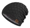 [sproutsy] Knitted Beanie with Fleece Lining for Warmth, Winter Knit Hat (JP, Number Size, 57.0 Cm, Black)