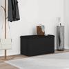 Storage Bench in Black Oak Look 82 x 42 x 45 cm