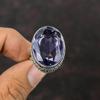 Кольцо с ограненным африканским аметистом Кольцо из стерлингового серебра 925 пробы Ручной работы Антикварное кольцо Красивое украшение с драгоценным камнем Винтажное кольцо Регулируемое