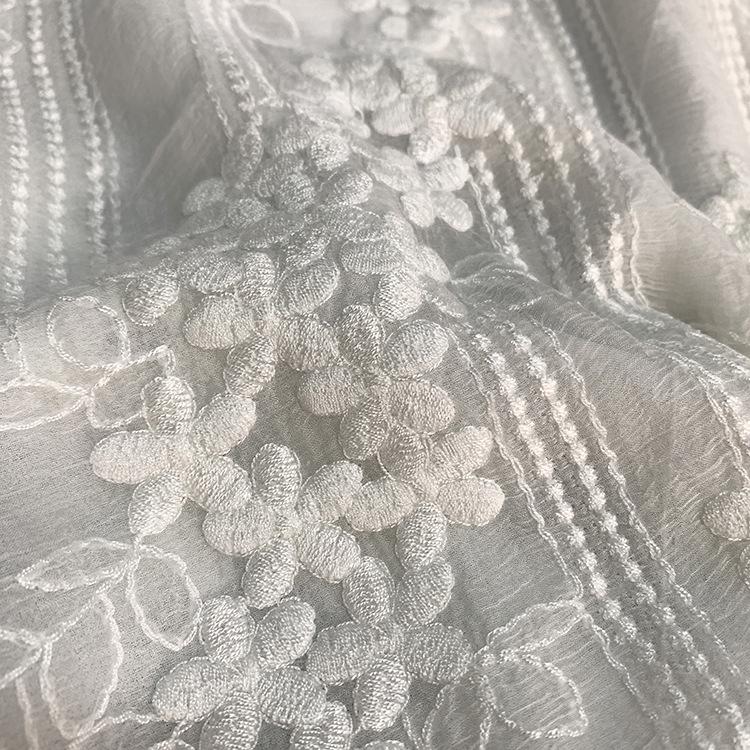 Стильная двухслойная женская блузка из искусственного шелка с вышивкой и оборками - Q Goods!