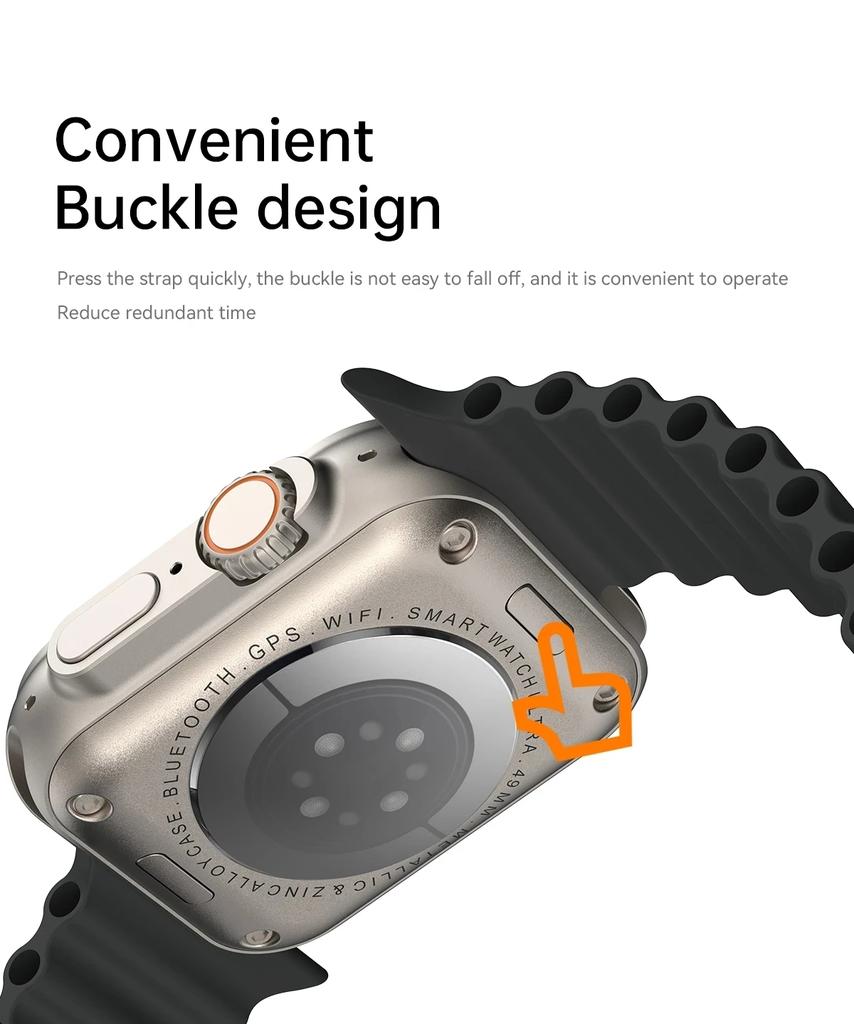 Оригинальные умные часы Hk8 Pro Max для мужчин, серия 8, 49 мм, 2,2 дюйма, экран RTAE с высокой частотой обновления, NFC-компас, игровые умные часы для Apple iPhone