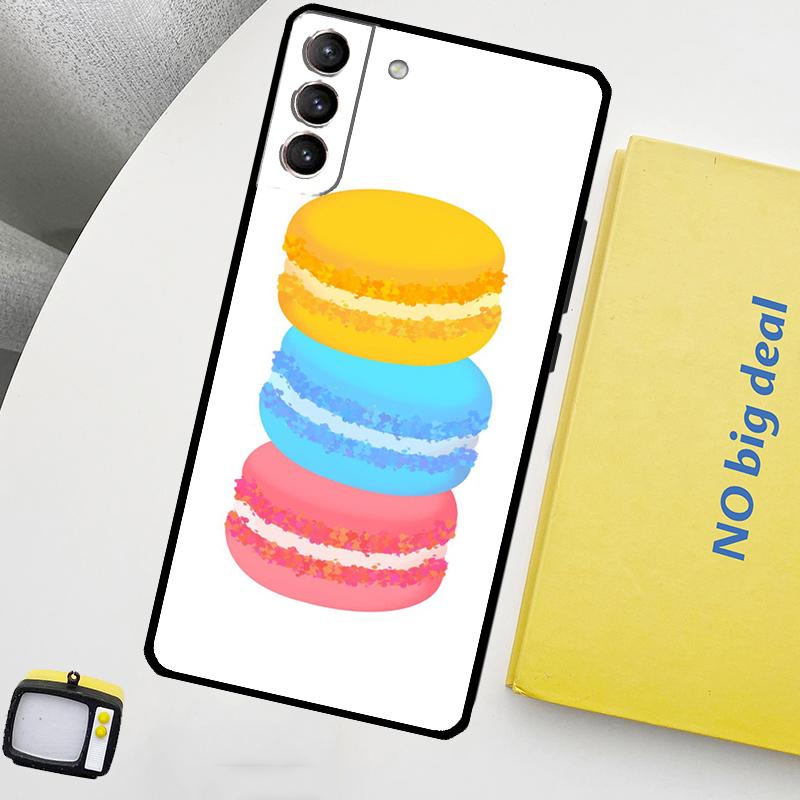 Десерт мороженое Макарон еда чехол для Samsung Galaxy S23 FE S22 Ultra S20 S21 FE S8 S9 S10 Plus Note 10 20 Ultra Cover