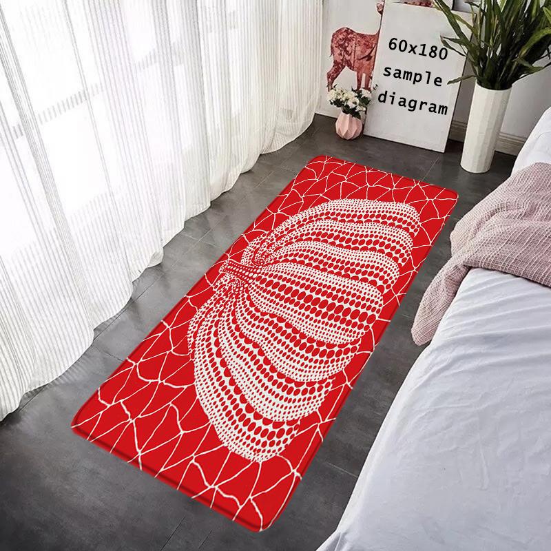 House Entrance Doormat Hallway Carpet Yayoi Kusama Pumpkin Living Room Rugs Foot Carpets Bath Rug Floor Mats Non-slip Home Decor