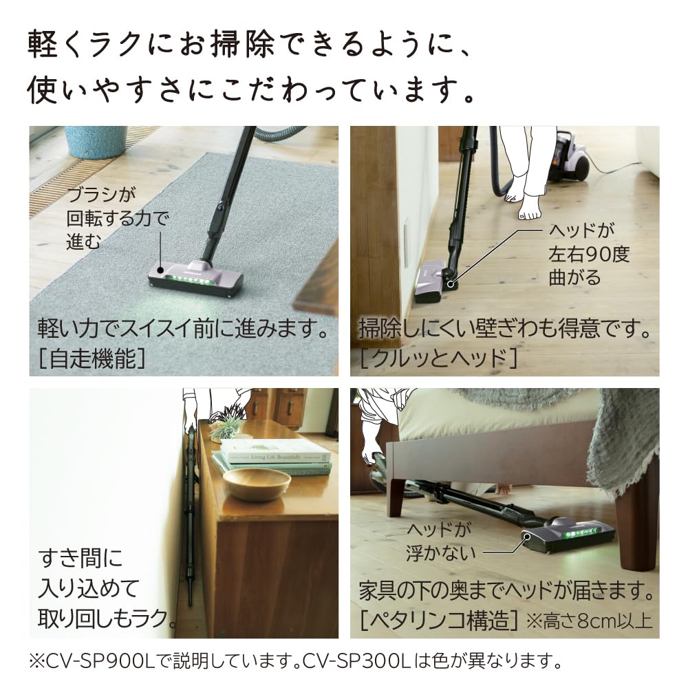 Hitachi Пылесос Power Cal Cyclone Type N Light Gold Сделано в Японии Сильная мощность 300 Вт Легкий CV-SP300L Самоходный