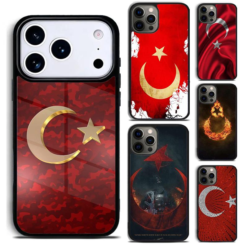 Турция Турецкий Флаг_4 Чехол для Телефона Для iPhone 17,16e,15,14,13,12,11,Mini,Pro,MAX Мягкий Силиконовый Чехол