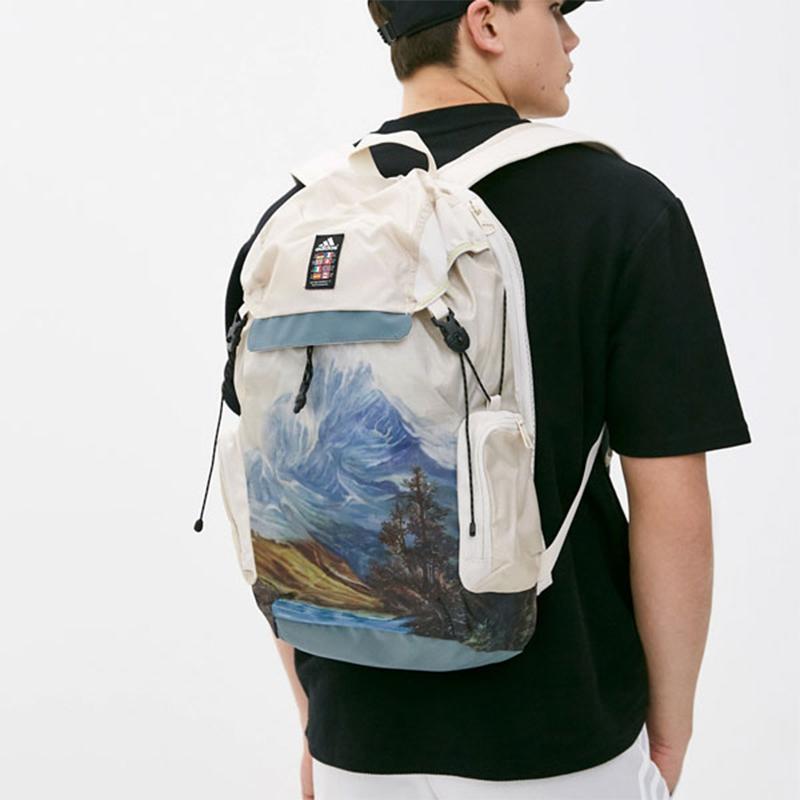 Adidas Спортивная сумка из нейлоновой ткани, сумка для кемпинга, рюкзак унисекс натуральный Adidas GH7213