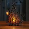 Scary Broomstick Witch Statues 16cm Resin Night Light Holiday Decorative Lamp  Halloween Party
