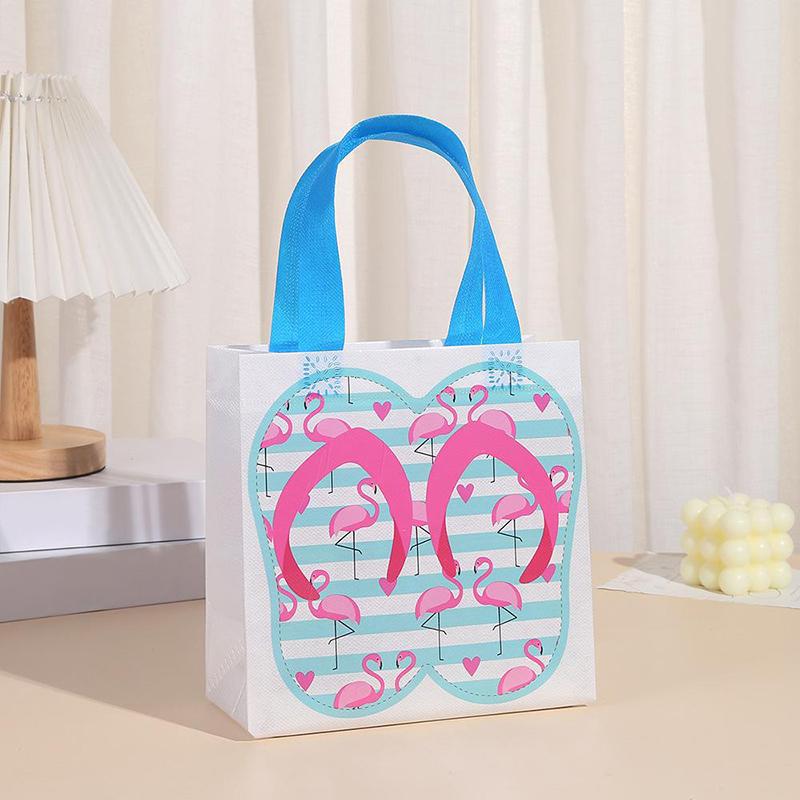 12Pcs Gift Bag Beach Non-Woven Tote Bag Flip Flop Pattern Tote Bag Gift Beach Waterproof Tote Bag Waterproof Multicolor