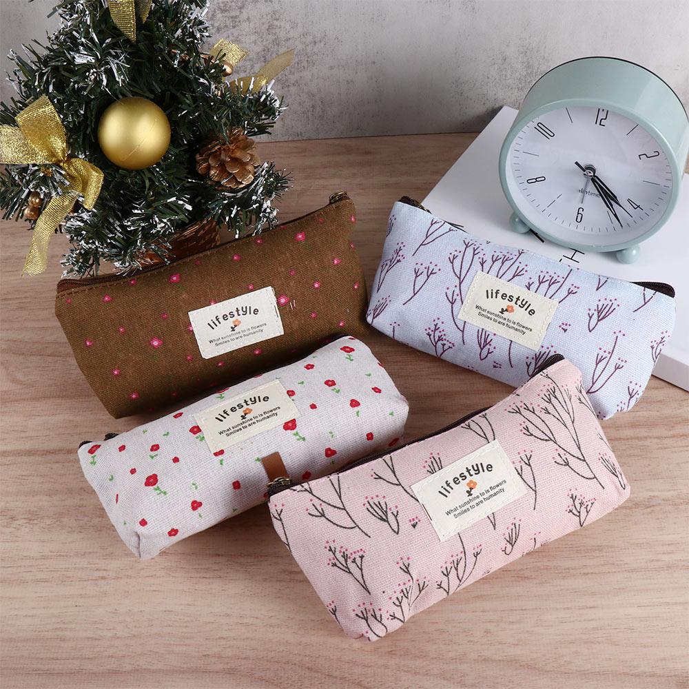 Stationery Lovely for Girl Fabric Makeup Bag Student Pencil Bag Pen Bags Pencil Case Zipper Pouch