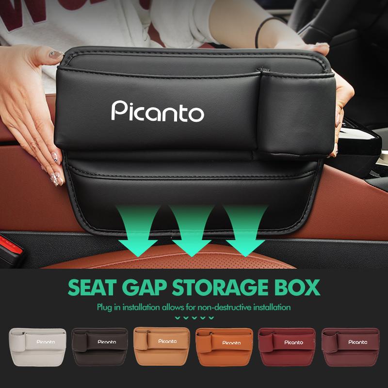 Car Seat Center Console Armrest Gap Filler Storage Box Stickers For KIA Picanto 2008 2012 2017 2018 2019 HP4