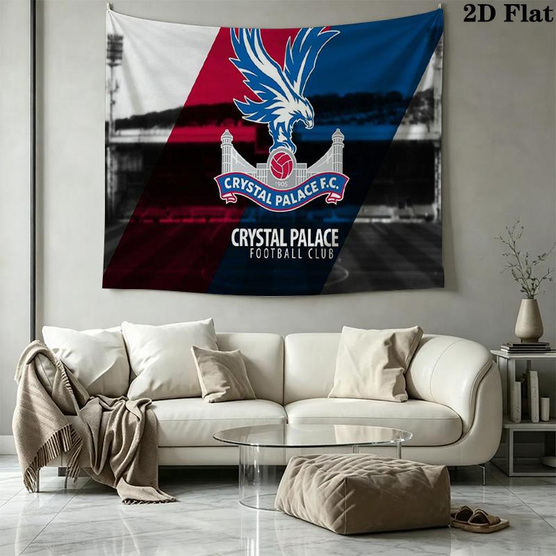 Crystal Palace FC Wall Tapestry Aesthetic Wall Hanging Printed Fabric Blanket Decorative Tapestries for Bedroom Living Room Home Decor