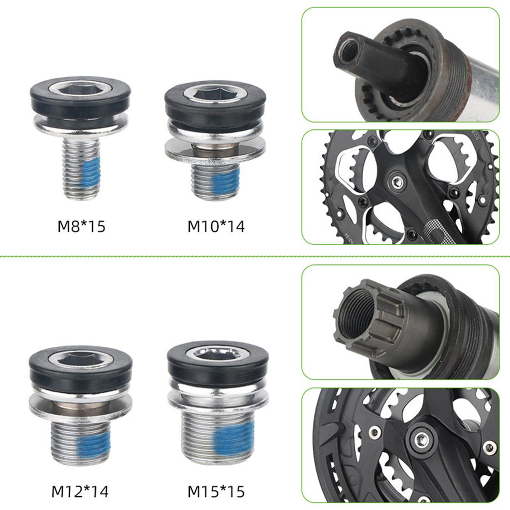 2Pcs Bike Hexagonal Crank Arm Fixing Bolt Capless Bottom Bracket Screws Bicycles Crank Screw Bike Crankset Bolt