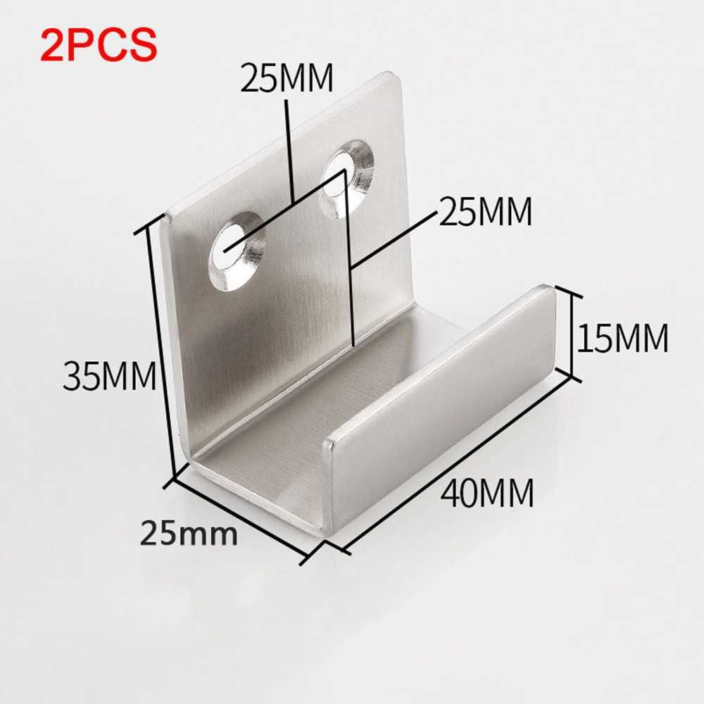 2 шт. Нержавеющая сталь Подвесной Код Плитка Дисплей Стена Крепежный Зажим Пряжка Угловой Кронштейн Поддержка Подвесной Плитки Зеркала Фурнитура