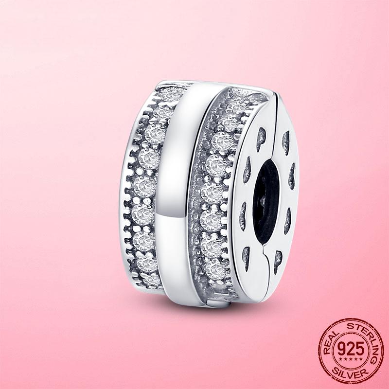 Застежка-зажим, цепочка-зажим из серебра 925 пробы, подвески-звездочки, бусины-стопоры, оригинальный браслет dora, оригинальные украшения своими руками