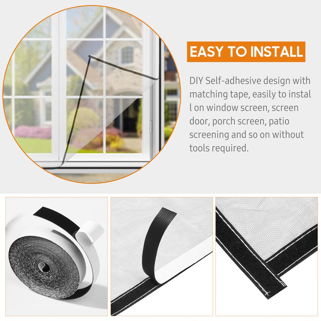 Оконная ширма своими руками с самоклеящимися лентами, бытовая москитная сетка, москитная сетка, москитная сетка