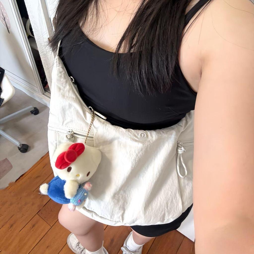 Lu Croissant Large Capacity Dumpling Bag, Single Shoulder Crossbody, Waterproof 6L/13L, Unisex Fitness/Yoga Bag