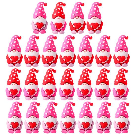 Набор мини-фигурок гномов для игры в прятки День святого Валентина Гномы-сердечки Красный Розовый Уникальный Декор для дома и стола Романтические подарки