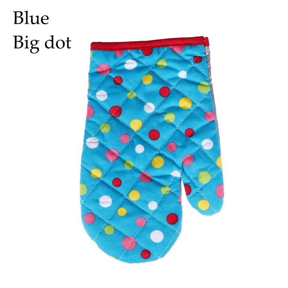Heat Resistant Anti Hot Baking Tool Dot Mitts Thick Oven Gloves Microwave Insulation Cotton
