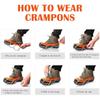 Ski Mountaineering Outdoor Ten-Tooth Ice And Snow Anti-Slip Shoe Covers Outdoor Mountaineering Crampons 10-Tooth Ice Grab