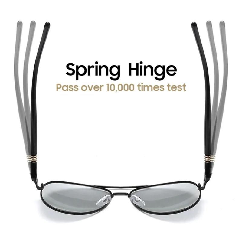 Хромированные поляризованные солнцезащитные очки UV400 стиль пилот линзы меняющие цвет мужские антибликовые очки для вождения очки