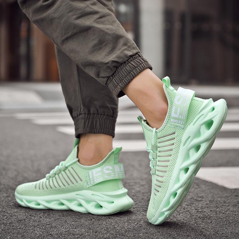 Мужская обувь, дышащие кроссовки, повседневная спортивная обувь со шнуровкой и сеткой, большие размеры Shoes39-46