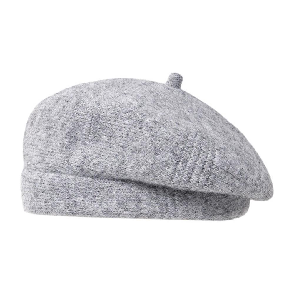 Retro Winter Knitting Berets Hat Warm Felt Berets Elegant French Artist Hat Autumn and Winter