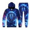 Men's  Winter 3D Print  Motifs Sweatshirt Top Pants Sets Suit Tracks
