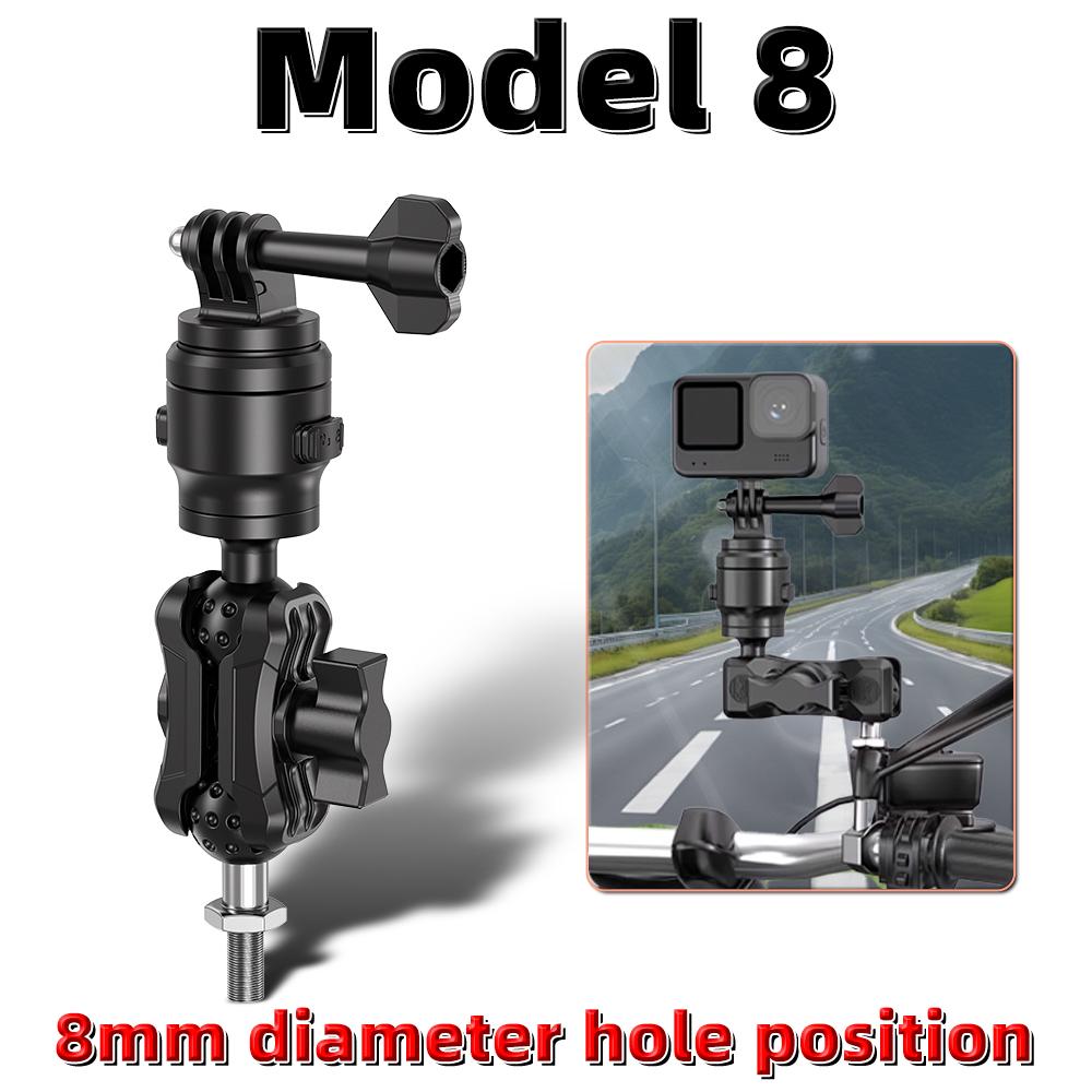 Motorcycle Bicycle Holder For GoPro 12 11 10 9 8 Handlebar Mirror Mount Bracket For ta360 X3 X4 DJI Action Camera Accessories