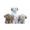 Lovely Cartoon Dog Plush Keychain Cute Stuffed Doll Accessory In Pink And Brown