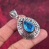 Blue Topaz Pendant, 925 Solid Sterling Silver Pendant Handmade Gemstone Jewelry, Gifts For Wife Brand New Pendant