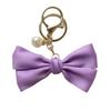 Silk Ribbon Bow Charm Handbag Keychain and Keyring Accessory