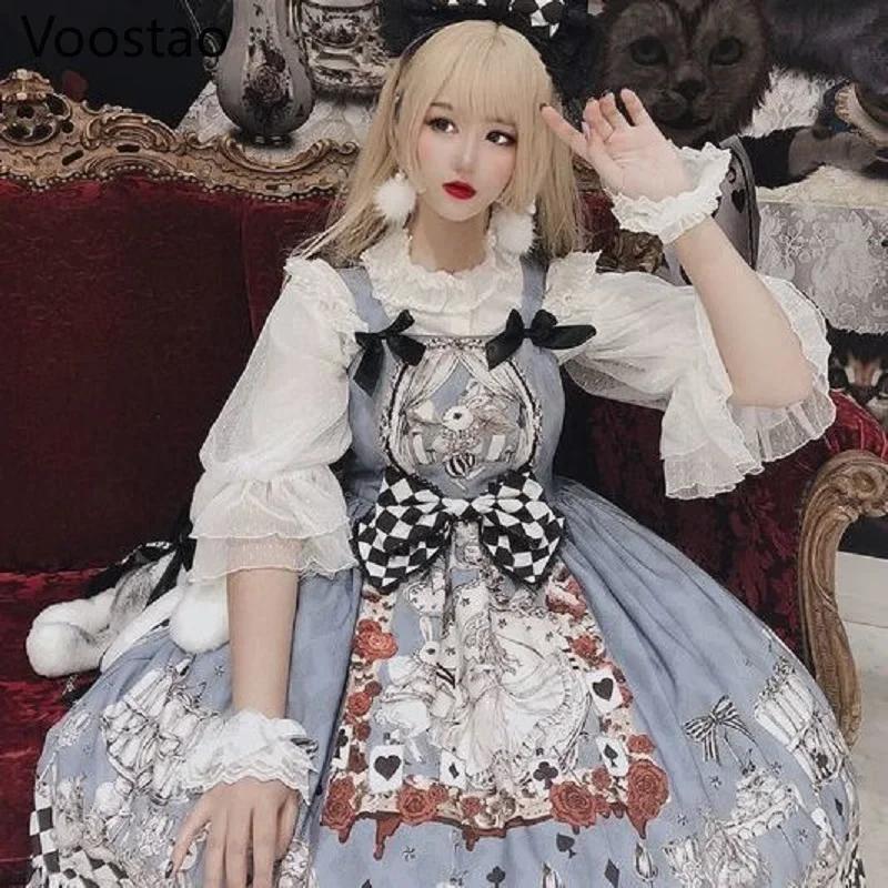 Gothic Lolita Dress Girls Vintage Dark Funeral Lolita Jsk Dress Women Harajuku Cool Sleeveless Punk Suspender Dresses