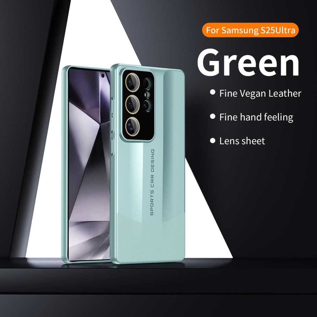 Премиальный дизайн суперкара Splicing Vegan кожаный жесткий чехол для Samsung S25 S24 S23 Ultra Plus бампер противоударный защитный чехол