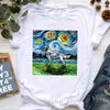 Vintage T Shirt Girls Starry Sky Chihuahua Bulldogaussieyorkshire Terriercatrabbit Print T Shirt Unisex Aesthetic Clothes