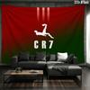 CR7 Криштиану Роналду Настенный Гобелен Эстетичное Настенное Украшение Печатная Тканевая Покрывало Декоративные Гобелены для Спальни Гостиной Домашний Декор
