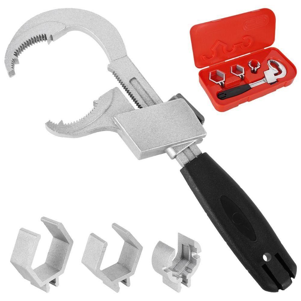 80mm Large Opening Adjustable Faucet Wrench Sink Plumbers Wrench Bathroom Plumbing Faucet