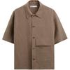 Wrinkle Effect Polo Short Sleeve Shirt Men Shirts Mink 3046304-706