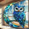 2D Flat Moon Owl Pendant, Suitable for Car, Wall, Garden, Porch, Bedroom, Office, Outdoor Patio Decoration\