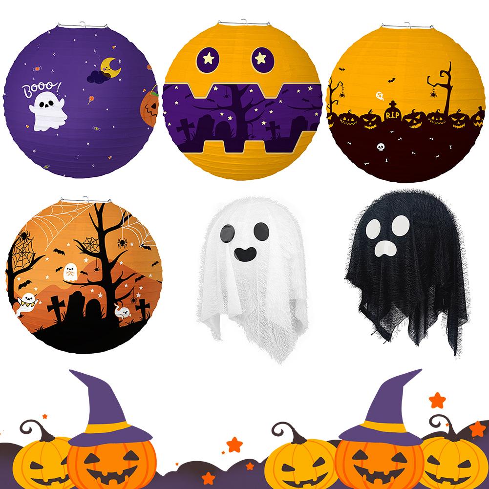 Halloween Decorations Paper Lantern Lamps 30cm Party Hanging Decorations Cute Halloween Indoor Outdoor Party Decoration Supplies