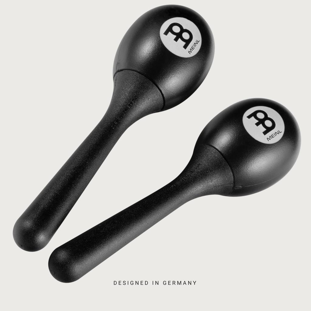 MEINL Percussion Plastic Egg Maracas (Pair) in Black (PEMBK)