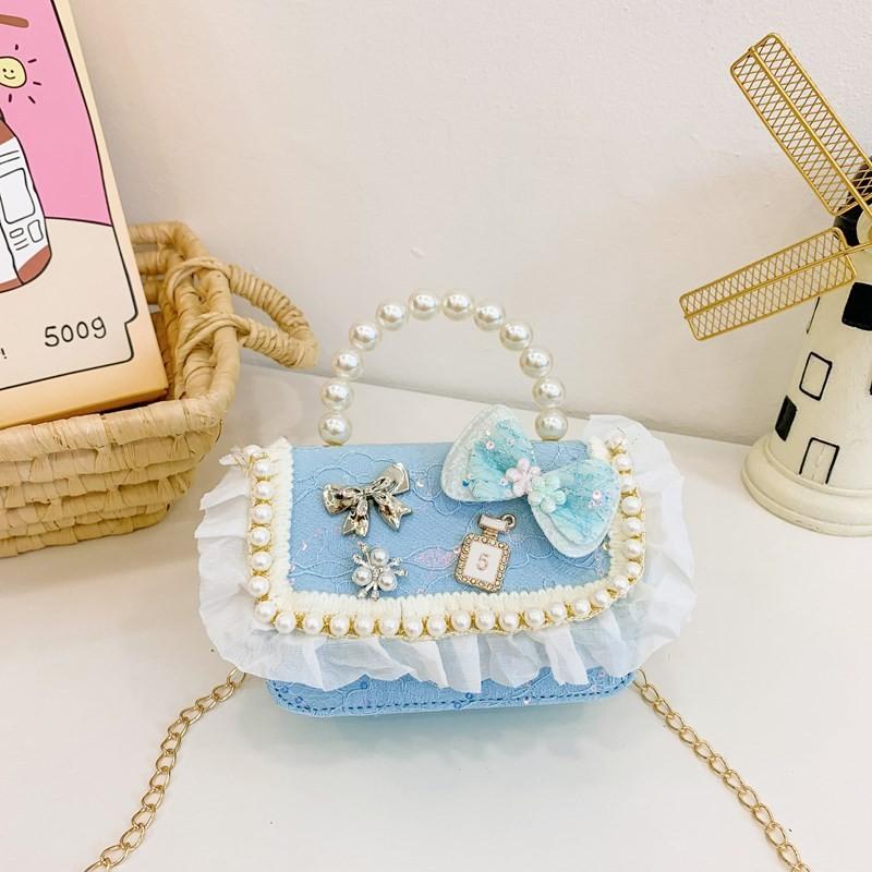 Очаровательная сумочка «Жемчужная принцесса» для девочек с милым кружевом и дизайном в виде банта